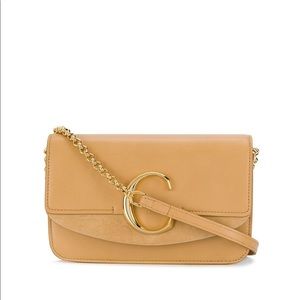 Chloe C Crossbody Bag Brown Calf Leather